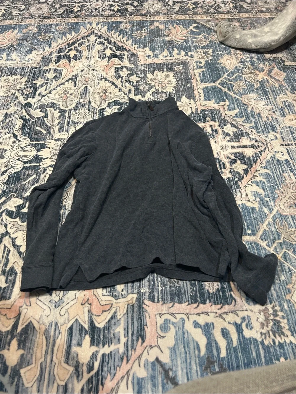 Men's Dark Gray Quarter-Zip Sweater